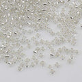 Perlin Glass Seed Beads 2mm 11/0 Round Mini Small Pony Beads 6500pcs for Making Earrings Bracelets Pendants Waist Jewelry DIY Handmade Silver Lined Color Kit (White) - color: White