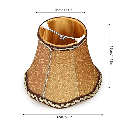 Fuloon Clip on Chandelier Lamp Shades, 3.14x5.51x4.72 in, Small Sconce Shades for Candelabra Bulbs, Rustic/European/French Country Style(6 Pack, Coffee) - color: Coffee, size: 6 Pack