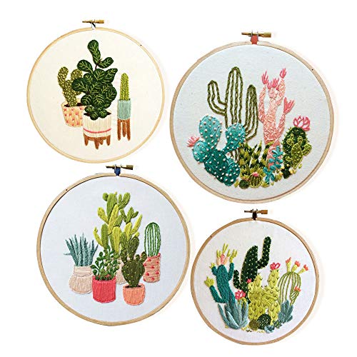 MWELLEWM 7 Pcs/Set Linen Needlework Fabric Solid Colour Cloth Garments Crafts Accessories Square Embroidery Cloth (50 * 50CM)