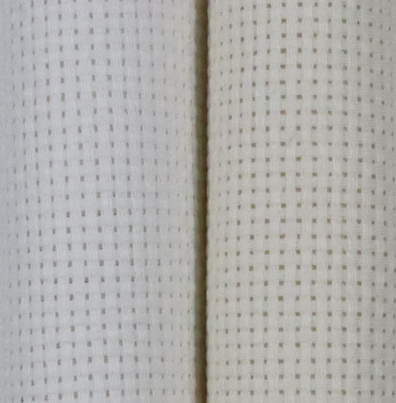 KCS 2 pc of 15" x 18"(38cmx45cm) 11 Count Cross Stitch Cotton Aida Cloth Needlework Fabric Box (Antique White+Cream,11CT) - color: Antique White+cream, size: 11CT