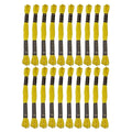 24 Skeins Embroidery Cotton Floss is 100% Egyptian Long Fiber Cotton of 8.75yds Each Cotton Cross Stitch Thread for Hand Embroidery DIY Creation and Friendship Bracelet String. (24, Yellow) - color: Yellow