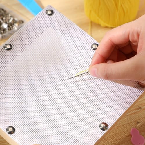 Knitgrip 2 Pack 36 x 59 Inches Needlepoint Canvas 18 Mesh Blank White Canvas Pure Cotton Needlepoint Mesh Twist Interlock for Embroidery DIY Knit Crochet Projects Make Dividers - size: 36 x 59 Inches