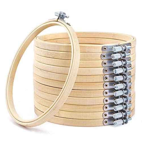 Caydo 12 Pieces 6 Inch Embroidery Hoops Set Bulk - style: 6 Inch