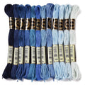 12 Skeins 105 Yards Blue Embroidery Thread for Jewelry Making - color: Blue