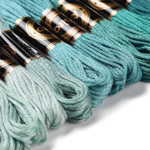 8 Skeins Embroidery Floss Friendship Bracelet String 0.5mm Cross Stitch Embroidery Thread for Jewelry Making Bracelet Knitting Stitching Craft Supplies, Light Sea Green - color: Light Sea Green, 8 Skeins