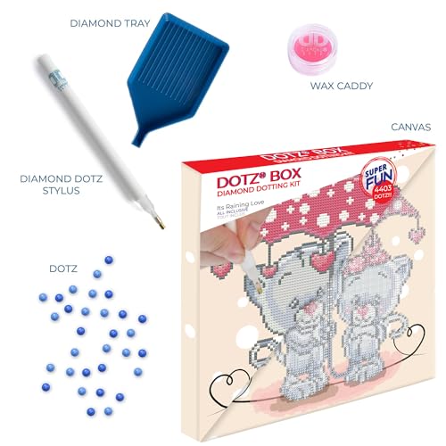 DIAMOND DOTZ Its Raining Love Diamond Painting Kit for Adults with Gems - color: Its Raining Love