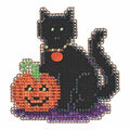 Wendy's Cat Beaded Halloween Counted Cross Stitch Kit Mill Hill 2015 Autumn Harvest MH185206