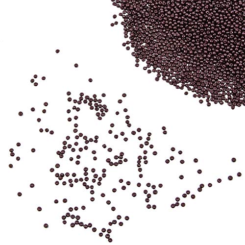 PH PandaHall 6000pcs 11/0 Glass Seed Beads 2mm Seed Beads Brown Round Waist Bead Mini Spacer Bead for DIY Earring Bracelet Necklace Jewelry Making Crafting - color: Brown-6000 Pcs