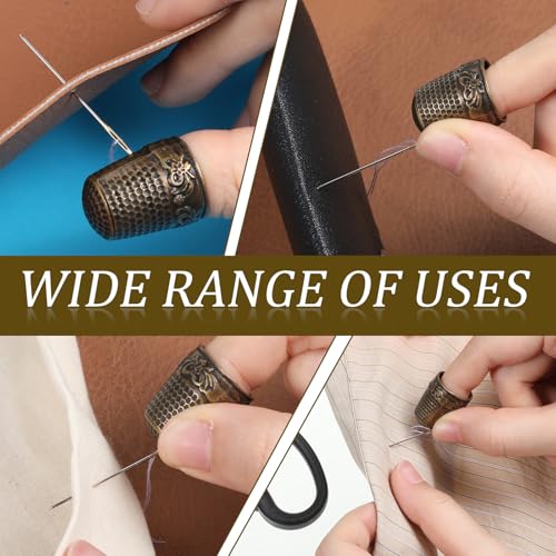 HJZHII 11 Pcs Thimbles for Hand Sewing, Metal Quilting Thimble