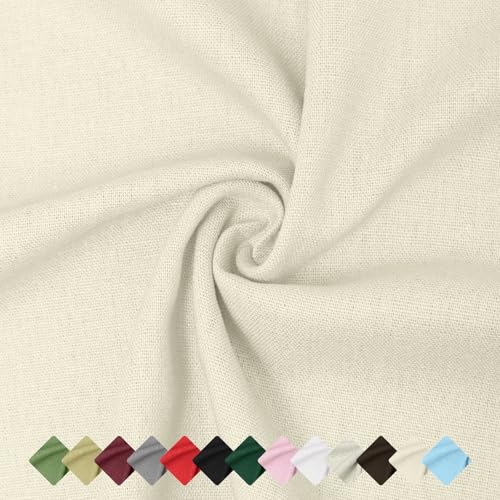 Linen Fabric | Natural Linen Cloth | Embroidery, Sewing | Soft, Breathable | 59" Wide | 50% Linen, 50% Rayon | Hemp, Jute, Needlework, Lining(2Y, Sand) - color: Sand, size: 2 Yard