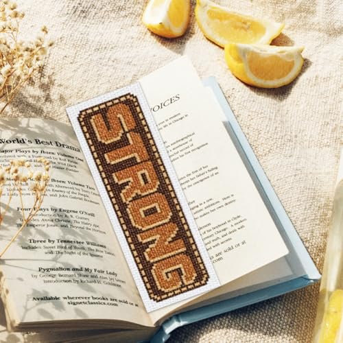 ORIGACH 6 Set Men Inspirational Scripture Cross Stitch Bookmark Kit - style: Men Inspirational Scripture