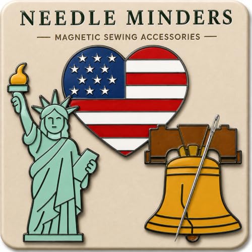 Kraftex Magnetic Needle Minder. Needleminder for Embroidery & Sewing. Cute Needlepoint Accessories. Magnetic Needle Holder for Cross Stitch. Cute Magnet Pin Gift - color: Patriot
