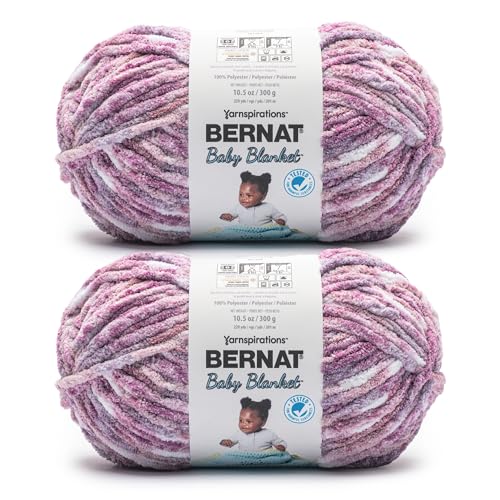 Bernat Baby Blanket Yarn for Crocheting Soft, Lavender Fields - color: Lavender Fields, size: 1 Pack
