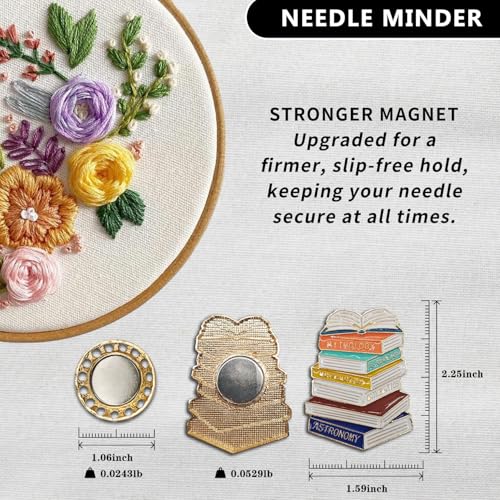 Magnetic Needle Minder Magnet Embroidery Accessories and Supplies Embroidery Needle Holder Cross Stitch Holder Needlework Supplies (Book) - size: book