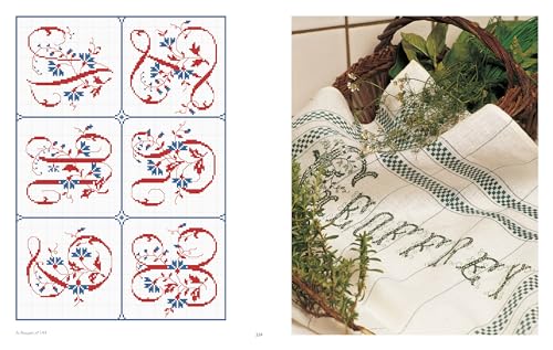 Vintage French Needlework: 300 Authentic Cross-Stitch Patterns―Flowers, Borders, and Alphabets from Antique Textiles