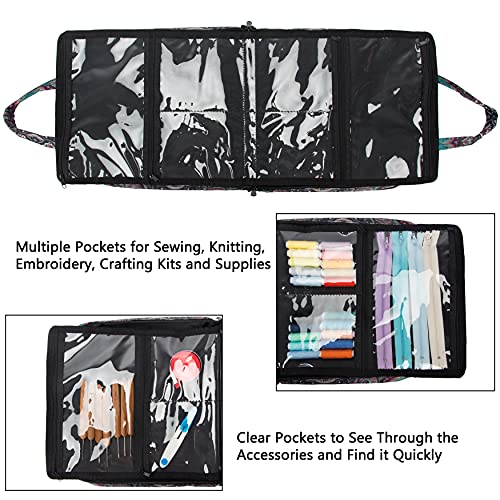 PACMAXI Sewing Accessories Storage Bag, Knitting, Craft Tools - color: paisley