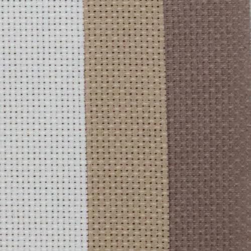 KCS 3 pc of 15" x 18"(38cmx45cm) 16 Count Cross Stitch Cotton Aida Cloth Needlework Rolled Fabric Box,16CT,Antique White +Coffee+Khaki - color: Antique White +Coffee+khaki, size: 16CT
