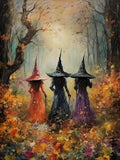5D Diamond Painting Kits for Adults, Halloween Witch Diamond Art Kits - color: JK432-1