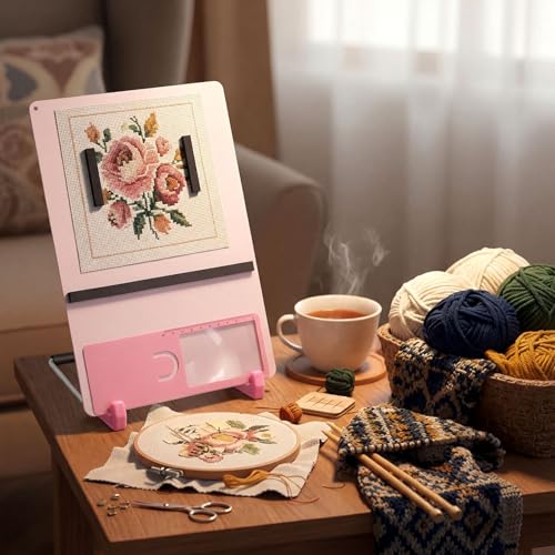 Flutesan 8 Pcs Cross Stitch Accessories and Tools, Pink - color: Pink
