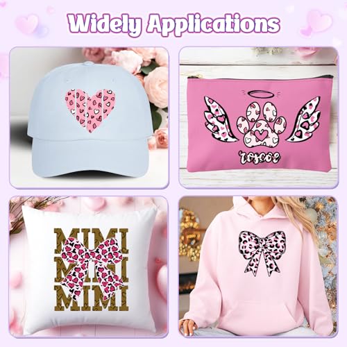 HTVSTD Leopard Valentine's Day Heat Transfer Vinyl 8pcs 12×10in - color: 8-Valentine