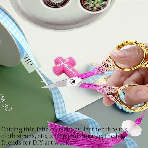 4.5" Professional Stork Scissors, Stainless Steel Shears with Cover - style: Modern
