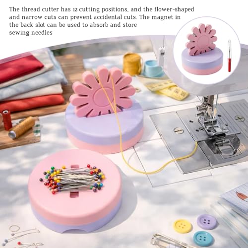 2Pcs Thread Cutter Tool Set, Floral Design Thread Cutter for Sewing, Thread Snippers Suitable for Home Sewing Projects and Professional Tailoring Workshops
