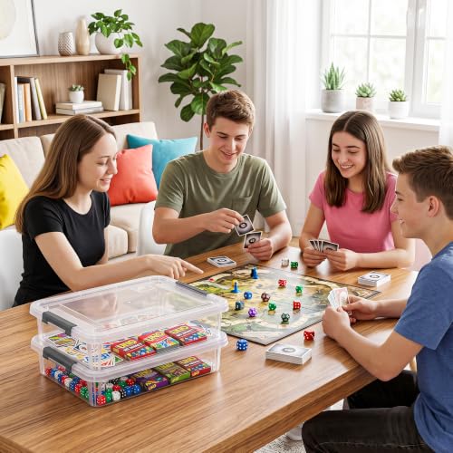 Citylife 5.3Qt 4Packs Clear Craft Organizers and Storage Box, Sensory Bins - size: 5.3 Qt- 4 Pack