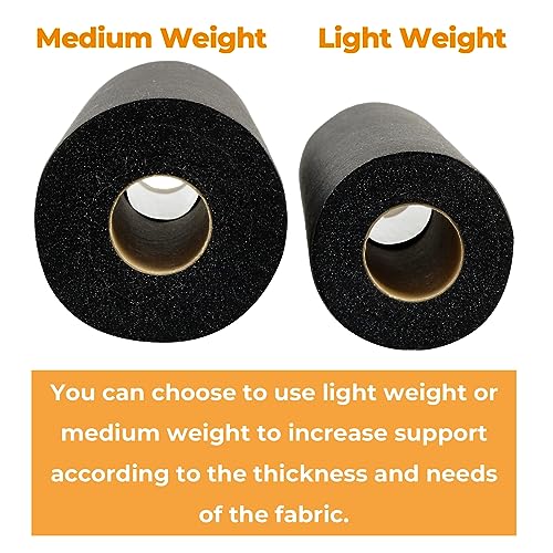 PLANTIONAL 11.6"x30yd Light Weight Non-Woven Fusible Interfacing for Sewing - color: Black, size: Light Weight