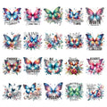 Wxiben Dtf Transfers Ready to Press - 20 Pcs Butterfly Iron on Transfers for T-shirts Inspirational Quotes Heat Transfer Vinyl Decal Sticker Floral Butterfly Iron on Patches for Clothing Bag DIY Craft - style: Butterfly