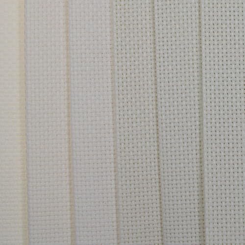 KCS 6 pc of 12" x 18"(30cmx45cm) 14CT Counted Cotton Aida Cloth Cross Stitch Fabric (Antique White+Cream) - color: Antique White+cream