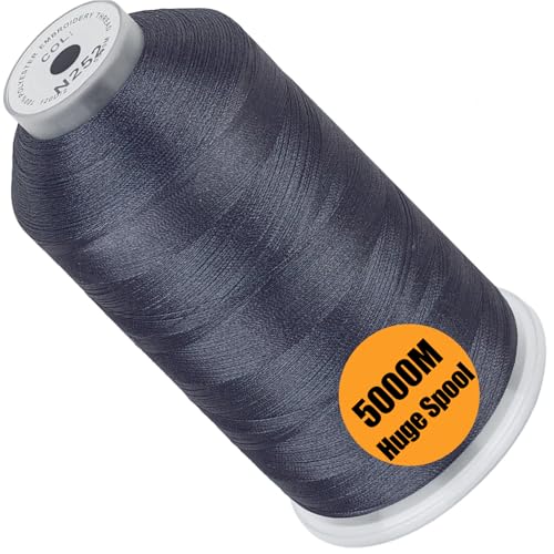 New brothread Huge Spool Embroidery Thread - Dark Gray Fits Janome Color - color: Dark Gray-N252
