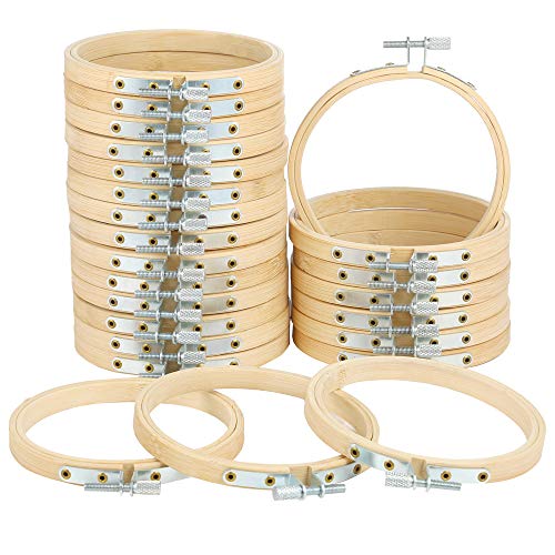 Caydo 24 Pieces 4 Inch Embroidery Hoops Bulk - style: 4 Inch
