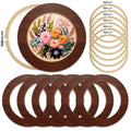 RattanView 12 Pcs Wood Embroidery Hoop Frame for Display 8 Inch - color: Walnut, size: 8 inch