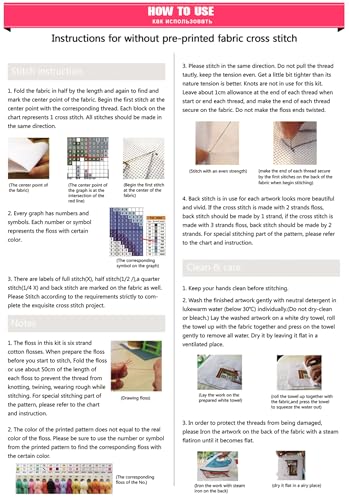 Fanxvivy Counted Cross Stitch Kits for Adults 11CT Unprinted Cross-Stitch Patterns Embroidery Kits Easy Cross Stitching Needlepoint Kits- Colorful Flower vase 18x18 inch - color: DIYcraft06