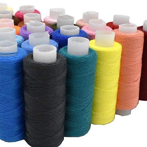 Sewing Thread 30 Colors Sewing Industrial Machine and Hand Stitching 250 Yards Each Sewing Thread Polyester - color: 30 Color