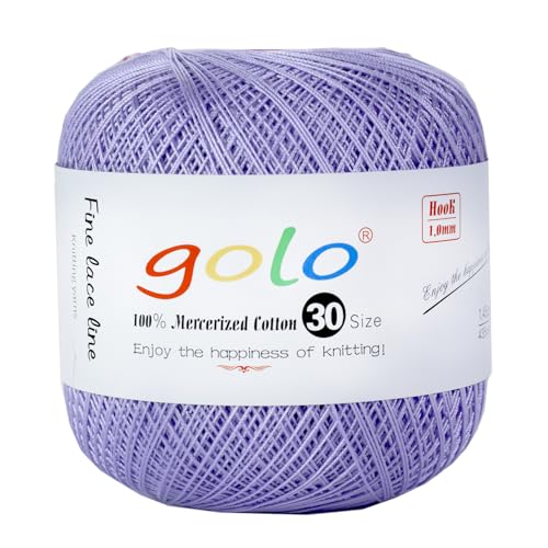 golo Crochet Thread Size 30 438yd Yarn for DIY Tatting 256 - color: 256 Purple