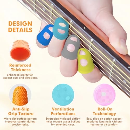 20 Pieces Rubber Finger Covers for Hand Sewing with Finger Protection