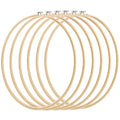 Caydo 6 Pieces 16 Inch Embroidery Hoops Cross Stitch Hoop Ring for Art Craft Handy Sewing, Wedding Wreath Decoration and Dream Catch - style: 16 INCH