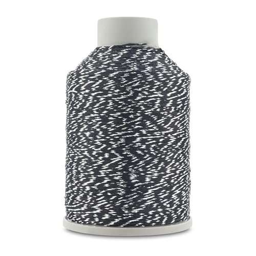 YarnArt Camellia Metallic Shimmer Fine Yarn – Polyester & Metallic Thread for Crochet, Embroidery & Jewelry Making – 20g & 50g Skeins, 192m (Midnight Silver, 50g Skein) - color: Midnight Silver, size: 50g Skein