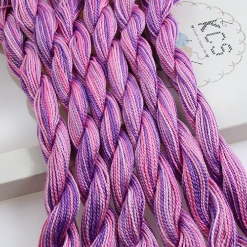 KCS 162 Yards(150 Meters) Mercerized Pearl Cotton Crochet Needlepoint Thread,Size 5,6 skeins,4260 - color: 4260