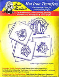 Eight Vegetable Motifs Aunt Martha's Iron Embroidery Transfer