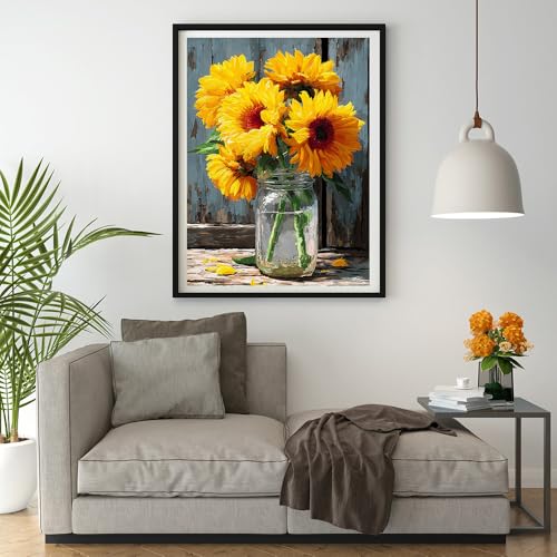 Moohue 14ct Counted Stamped Cross Stitch Kits for Adults Flowers Printed Cross Stitch Patterns Art Crafts Cross Stitch Supplies (Flowers 6) - color: Flowers 6