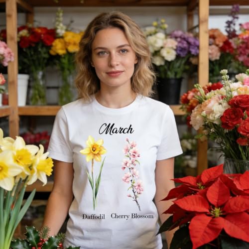 12Pcs Birth Month Dtf Transfers Ready to Press Birthday Flowers Iron on Transfers for Tshirts Floral Transfer Vinyl Stickers for Clothing Pillows Bag DIY Crafts - color: Birth Month