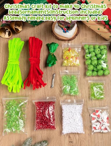Christmas Crafts for Kids Adults Families, Christmas Beaded Ornament Kits