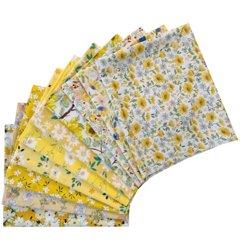 Fat Quarters Fabric Bundles Cotton Quilting Fabric, Yellow - color: Yellow