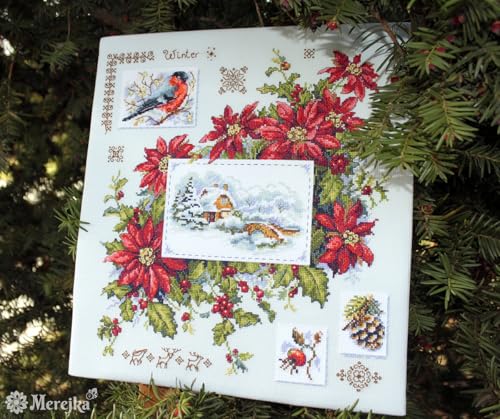 Cross-Stitch Winter Sampler Kit by Merejka