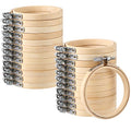 Sawysine 48 Pcs Embroidery Hoop Bulk Tiny Wooden for Cross ,3 Inch