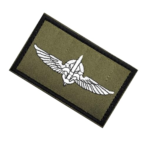 Israeli Army Combat Patrol Team Embroidered Patches Appliques, Tactical Combat Armband Badges with Hook and Loop Fastener Backing, 3.15 x 1.97 Inch, 2-Pack - color: color_e