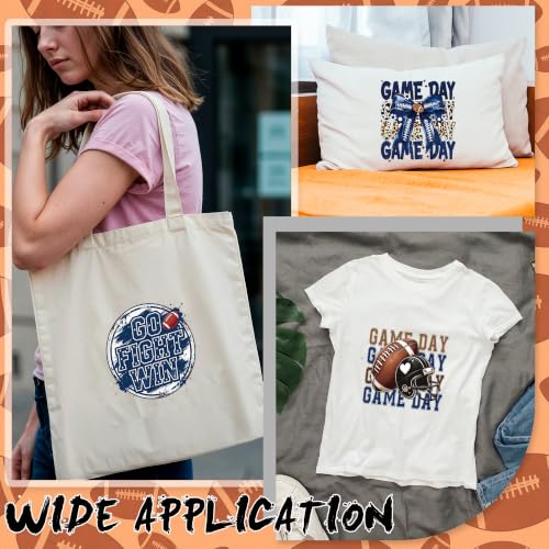 Dazoratix Blue Football Iron on Transfers - 24 Sheets Cowboy Ready to Press - style: Blue Football-1