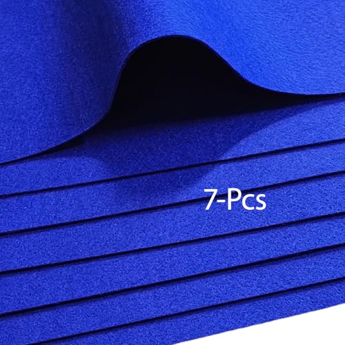 Jtnohx Soft Felt Sheets Color Felt Fabric for Sewing Dark Blue 7Pcs 8"x12" - color: Dark Blue
